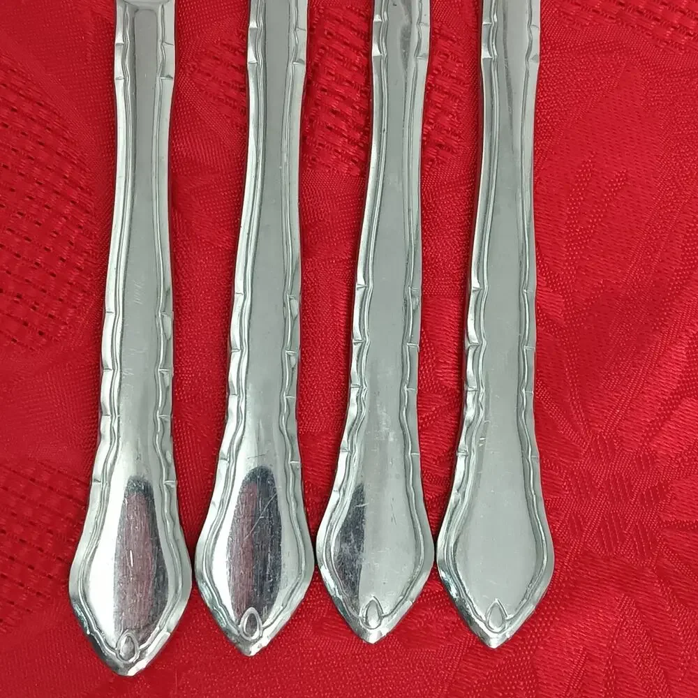4X BK Oneida Community SATINIQUE Like READ Stainless Butter Dinner Knives